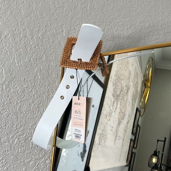 House of CB 'Fauna' Tan + White Rattan Belt - Picture 8 of 8